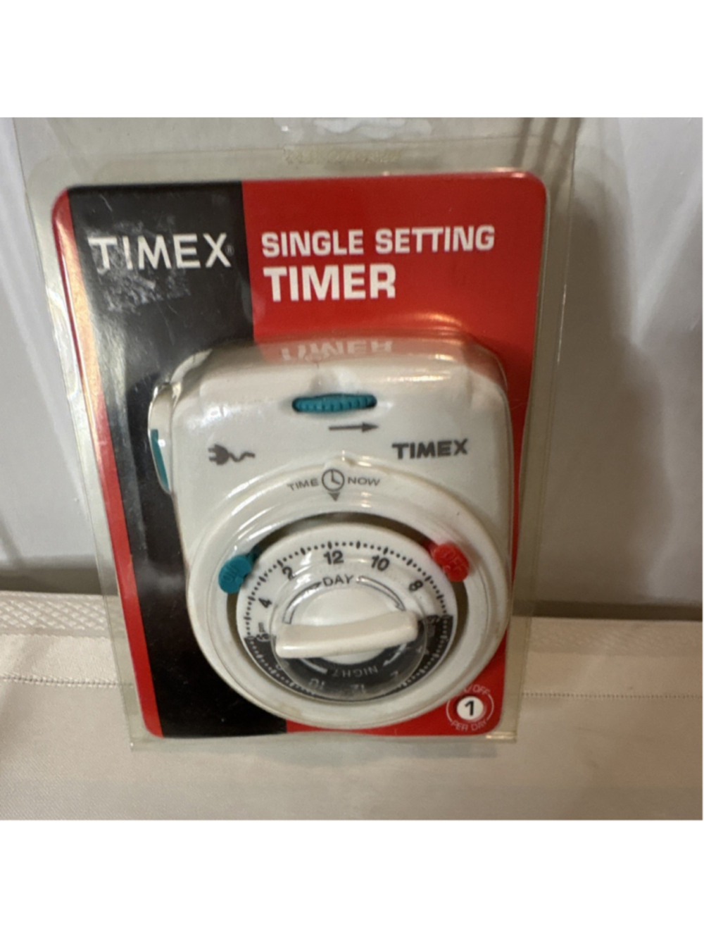 Timex Timer Wall Switch 120V Rotary Dial Manual Override White